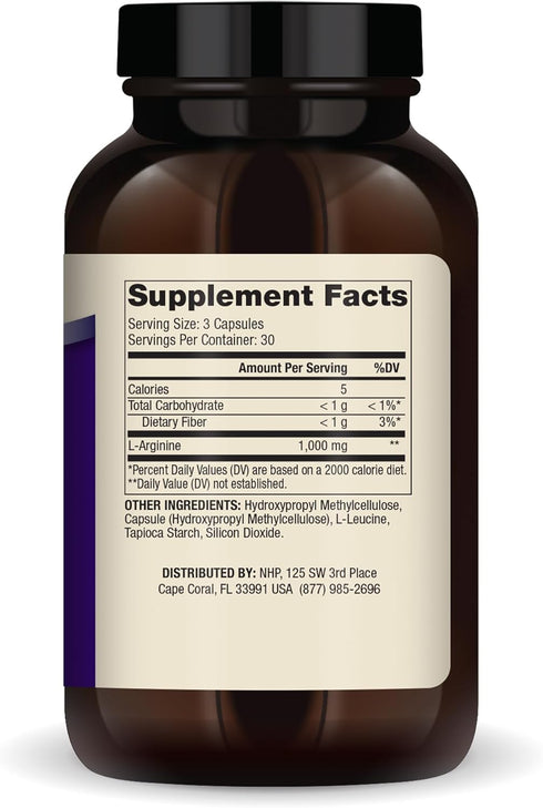 Dr. Mercola L-Arginine Advanced - 30 Servings (90 Capsules), 1,000 mg Per Serving, Supports Energy Production