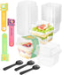 Wuqoioo Plastic Dessert Cups, 100 Pack Disposable Dessert Cups With Lids And Spoons