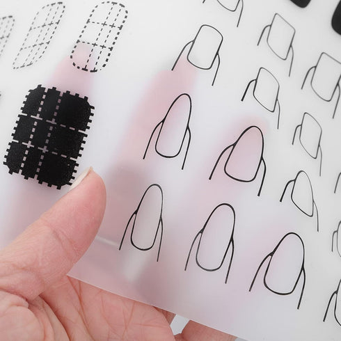 Nail Art Stamping Mat - Silicone Workspace Stamping Plate, Nail Polish Coloring Practice Pad, Translucent color