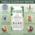 Natural Nutra Organic Vegan Plant Based Soy Protein Source Powder, Gluten Free, Non-GMO, Sugar-Free 14.4 OZ.