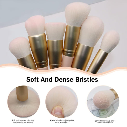 Daubigny 16Pcs Silver Premium Synthetic Makeup Brush Set - Professional Foundation, Powder, Concealers, Eye Shadows,