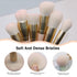 Daubigny 16Pcs Silver Premium Synthetic Makeup Brush Set - Professional Foundation, Powder, Concealers, Eye Shadows,