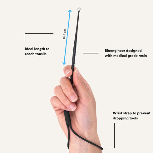 Premium Tonsil Stone Removal Kit - Safe Easy Removal - Bioengineer Designed - Tools Made in USA, Blue