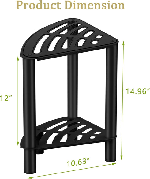 VOTZAAQ Stainless Steel Shower Stool, Double Layer Corner Shower Bench for Inside Shower, Shower Foot Rest for Shaving