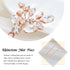 JAKAWIN Crystal Bride Wedding Hair Pins Silver Hair Piece Bridal Accessories for Women and Girls HP130 (Rose Gold) 1