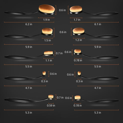 Yoseng Oval Makeup Brushes Set, 10 Pcs Professional Toothbrush Foundation, Contour, Concealer, Eyeliner Brushes with