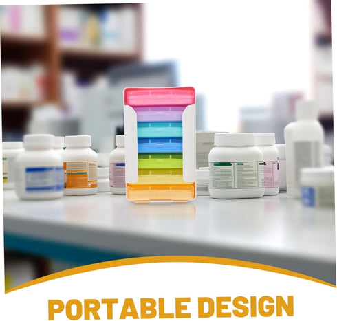 Travel-Friendly Weekly Pill Organizer - Cute Compartment Box for Medications