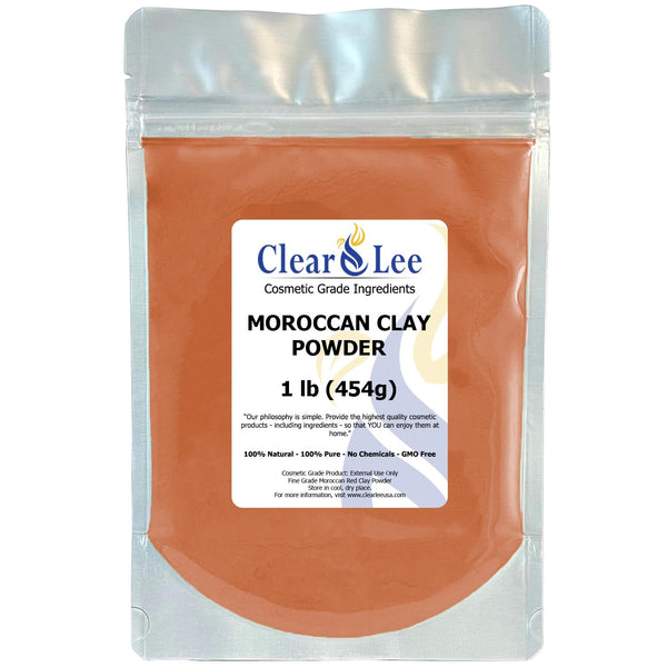 Moroccan Red Clay Cosmetic Grade Powder, 100% Pure Natural, Great for Skin Detox and DIY Clay Face Mask