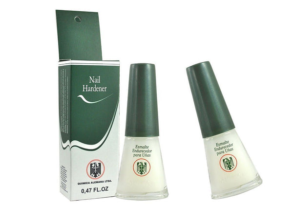 QUIMICA ALEMANA Nail Hardener - Protective Barrier Prevents Chipping, Peeling & Splitting, Size 0.47 Fl.oz (Pack of 2)