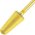 Upgraded PANA Volcano Nail Carbide Bit, Two Way Rotate for Manicure Drill Machine - 3/32" (Extra Fine - XF, GOLD)
