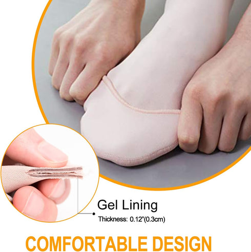 Povihome Toe Pouches Pads, Gel Cover for Women's Narrow Width Sizes 5-7 for Heel, Ballet, Point Shoes (1 Pair)