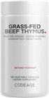 Codeage Grass Fed Beef Thymus Supplement, Freeze Dried, Non-Defatted, 180 Capsules