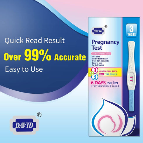 DAVID Pregnancy Test Early Detection HCG Test for Women, Over 99% Accurate, 6 Count