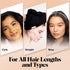 Kitsch Microfiber Hair Towel Wrap - Super Absorbent Quick Dry Towel for Long & Short Curly Hair - Black