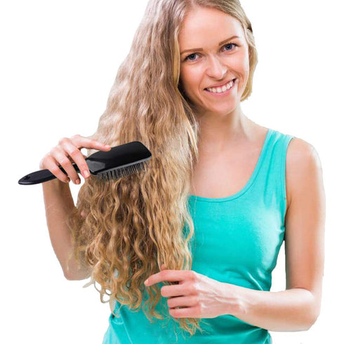 SIQUK 6 Pieces Hair Brush Comb Set, Paddle Brush and Black Combs for Men and Women, Wet, Dry, Curly Hair