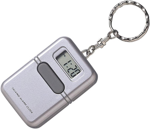 Silver Keychain Talking Clock