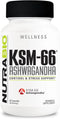 NutraBio Ashwagandha KSM-66 Herbal Supplement, 600mg, 60 Vegetable Capsules