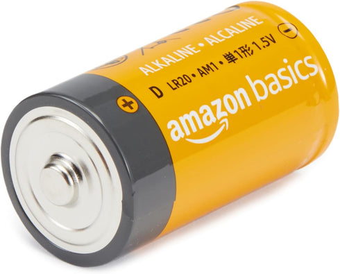 Amazon Basics 12-Pack D Cell Alkaline Batteries, 1.5 Volt, 5-Year Shelf Life