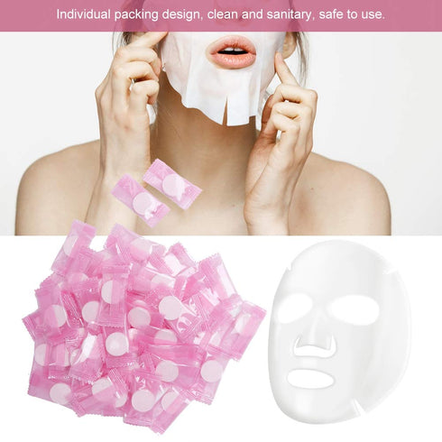 YUYTE Portable DIY Compressed Facial Sheet, Individually Wrapped Paper for Face Skin Care