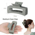 Sisiaipu 3.5 Inch Medium Hair Claw Clips - 6 Pack Brown Square Claw Clips for Women Hair Accessories for Girls