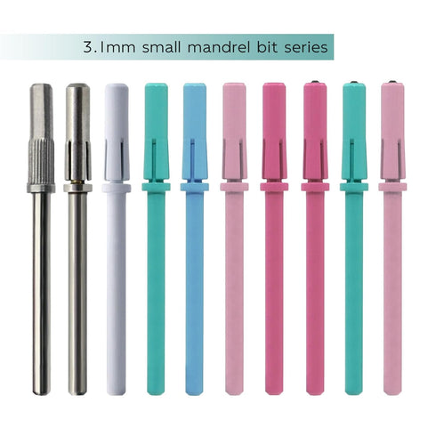 Small Mandrel Bit, Professional Blue 3.1mm Mini Bit for Small Sanding Band Files, Stainless Steel Drill Tool