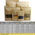 100pcs Kraft Paper Stand Up Pouches, Ziplock Food Storage Bags with Matte Window, Reusable, Heat-Sealable