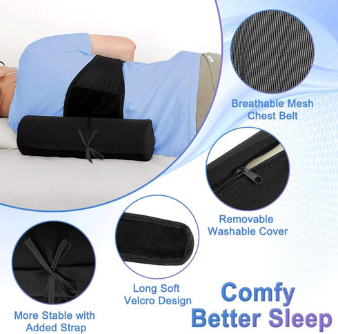Snoring Pillows Side Sleep Anti Snore Back Sleeping Position Side Sleeper Pillow for Snoring Relief Stopper Belt