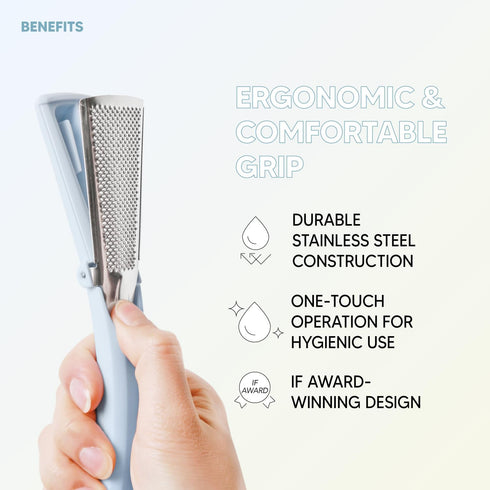 Stainless Steel Callus Remover, Sky Blue, Effective for Thick Callus and Cracked Feet