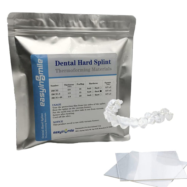 Dental Lab Splint, 15PCS Thermoforming Material, Orthodontic Splint 1.0/1.5/2.0MM, Dental Vacuum Forming Hard Splint