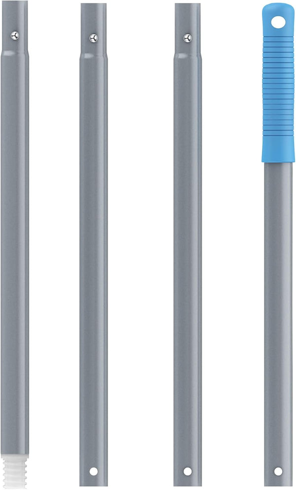 MR.SIGA 54.3 Inch Long Extension Pole, Adjustable 4 Pieces Aluminum Pole for Window Squeegee