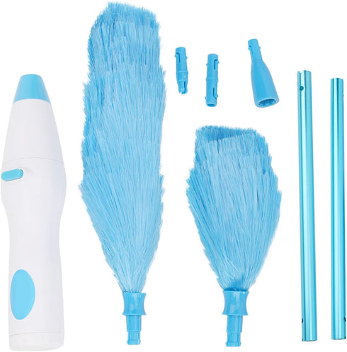 KIMISS Hand Duster for Cleaning, 180° Bendable Electric Feather Duster for Window Blinds and Furniture