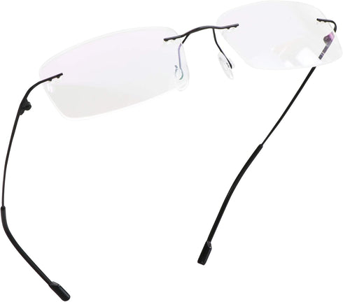 LifeArt Blue Light Blocking Reading Glasses, Men’s and Women’s Rimless Frame, +1.50 Magnification