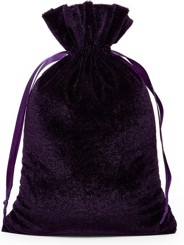 Paper Mart Velvet Drawstring Pouch - 6 Inch Velvet Bag with Drawstrings for Jewelry and Gift Storage