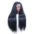 Mannequin Head with Hair - 26" Hair Styling Doll Head with Table Clamp Stand Included (Black YK)