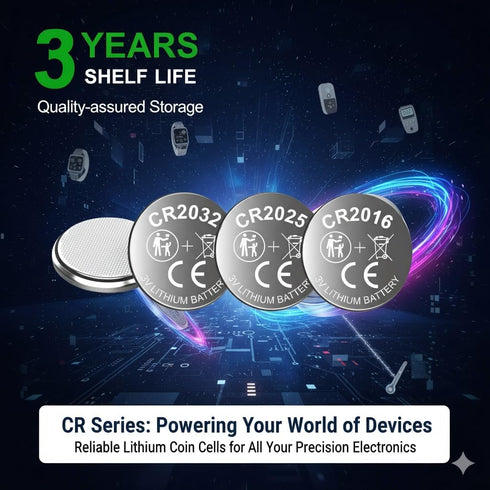 Toyohira CR2032 3v cr2025 cr2016 16 Pack (cr2032 8PCS, CR2025 4PCS, CR2016 4PCS), Lithium Coin Battery Assorted