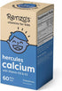 Renzo's Hercules Calcium Supplement with Vitamin D3 & K2 - 60 Grape-Flavored Melty Tabs for Kids Ages 2+