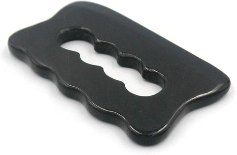 Gua Sha Massage Tool - Bian Stone for Soft Tissue Scraping, Used for Back, Legs, Arms, Neck, Shoulder (Black)