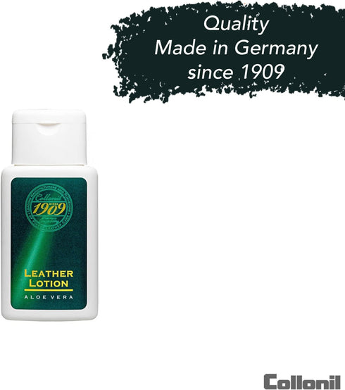 Collonil 1909 Leather Lotion 3.38 Fl Oz - Exclusive Care for Smooth Leather with Aloe Vera & Oils