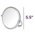 Model's Choice Two-Sided Tabletop Makeup Mirror - 5X Magnification & Swivel Design, Portable 5.5-Inch Diameter, Nickel