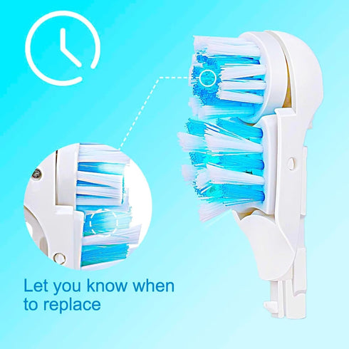 Sensitive Replacement Electric Toothbrush Heads (4 Count), Dual Clean Rotating Sets for Braun Oral B