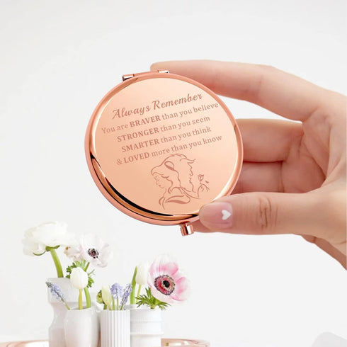 KEYCHIN Beauty Fairy Movie Pocket Mirror - Compact Mirror for Women, Gifts for Girls, Always Remember You are Stronger