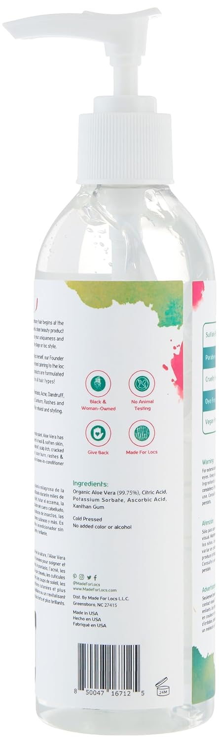 Locs Vegan Aloe Vera Soothing & Styling Gel (8 oz)