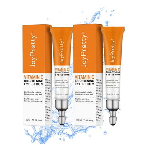 JoyPretty New Vitamin C Eye Serum, Anti-Aging Eye Cream with Niacinamide and Hyaluronic Acid for Dark Circles Puffiness