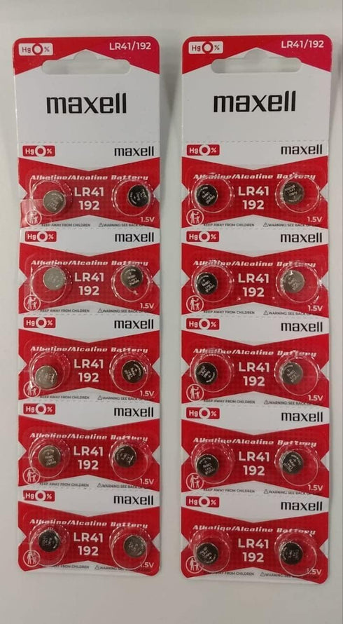 Maxell 10 LR41 AG3 192 1.5V x Alkaline Batteries