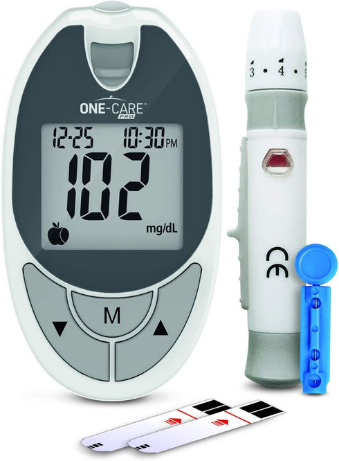 ONE-CARE Blood Glucose Test Strips, 100 Count (2 boxes of 50 each) for Precision Sugar Measurement in Diabetics