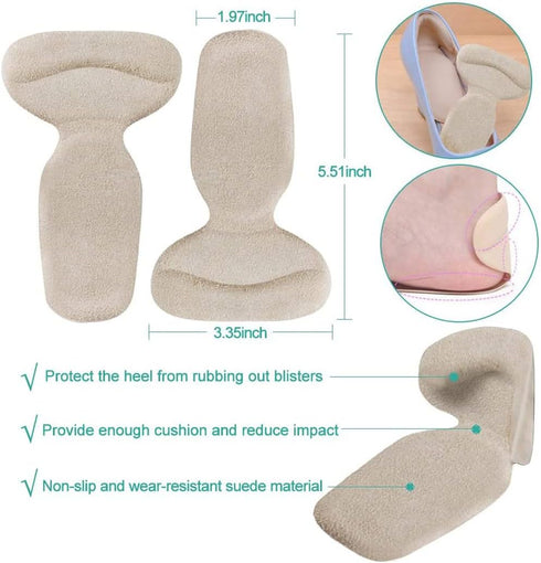 Bringsine High Heel Shoe Cushion Inserts - Heel Grips Back Liner Cushion, 3 Pairs