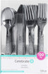 Celebrate It Silver Hammered Plastic Cutlery Set, 120ct.