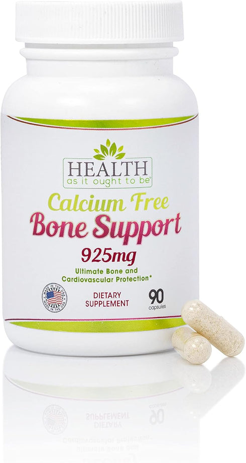 Health As It Ought To Be Calcium Free Bone Support Supplement, Ultimate Bone and Cardiovascular Protection, 90 Capsules