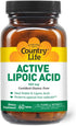 Country Life R-Alpha Lipoic Acid Complex 300mg, Antioxidant Support, No Yeast, Gluten, Milk