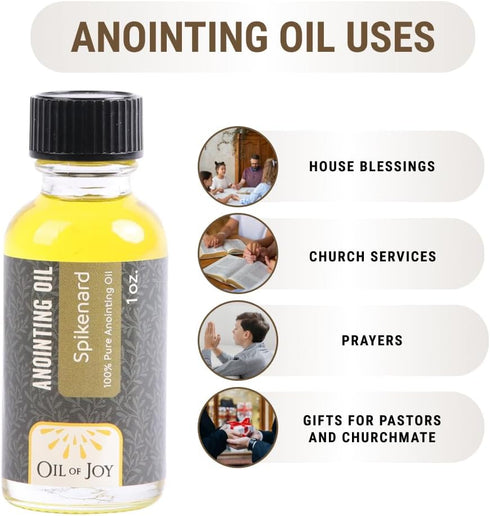 Oil Of Joy 1oz Spikenard Anointing Oil Glass Bottle for Prayers